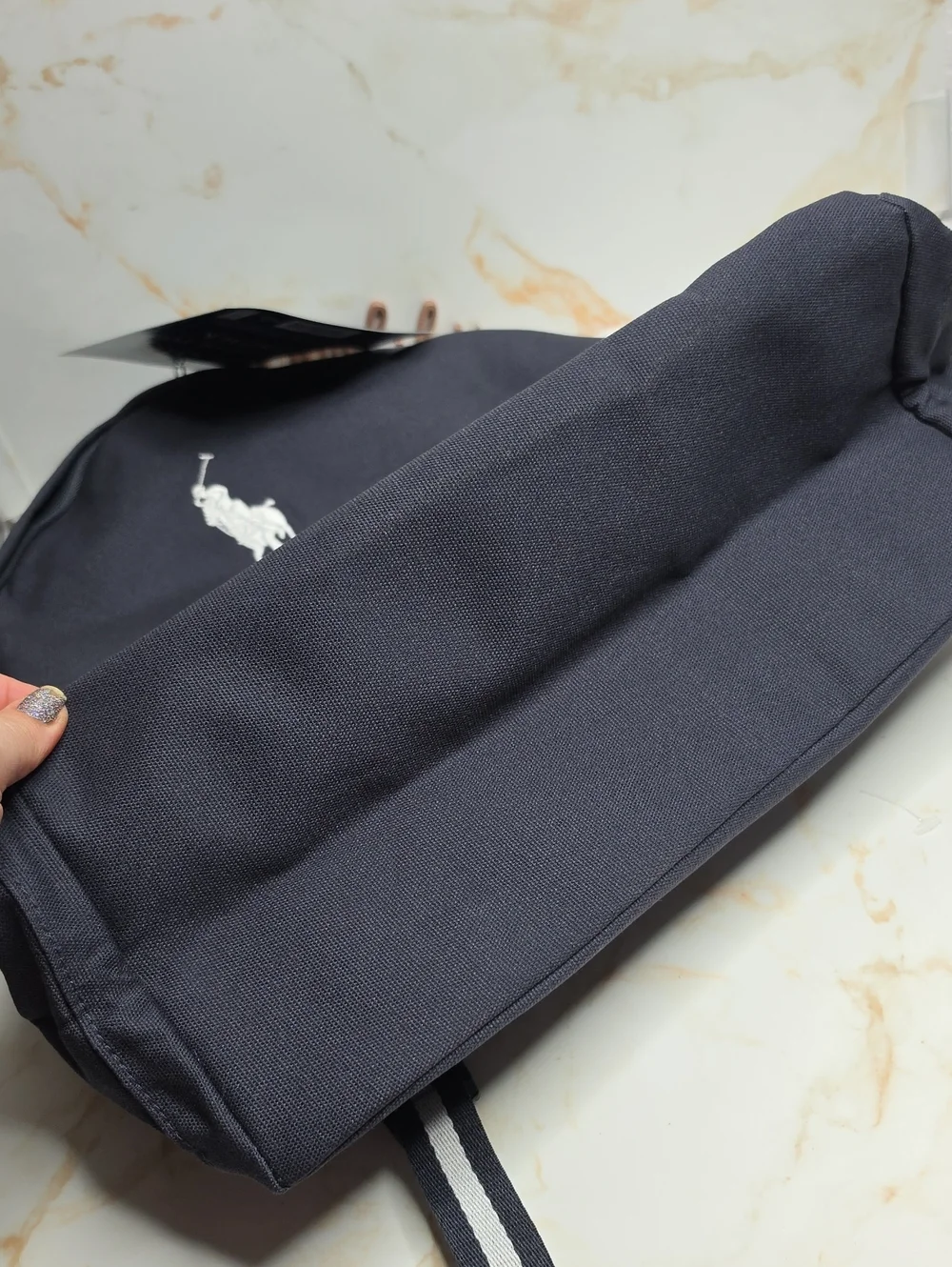 Ralph Lauren Polo Navy Embroidered Logo Backpack New